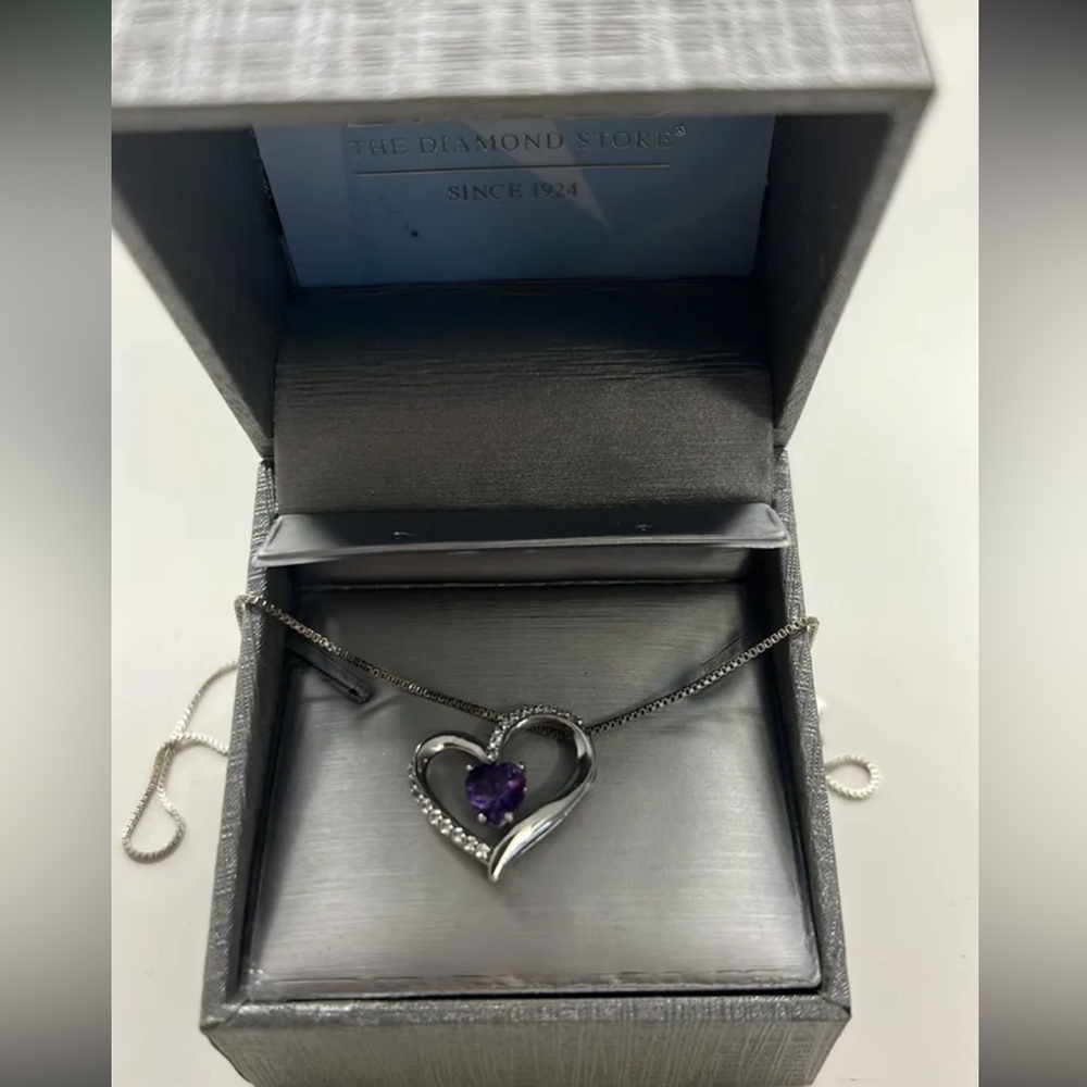 Zales Purple Heart Necklace